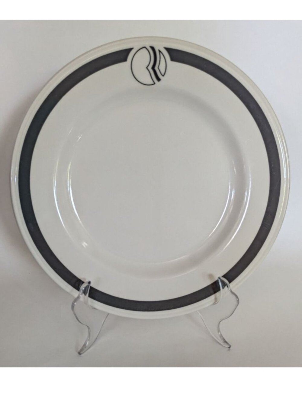 Buffalo China 10" Gray Rim Plate Commercial Dinerware Replacement Round USA